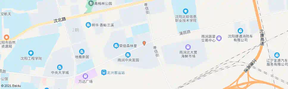 沈阳蒲昌路陵园北街_公交站地图_沈阳公交_妙搜公交查询2025