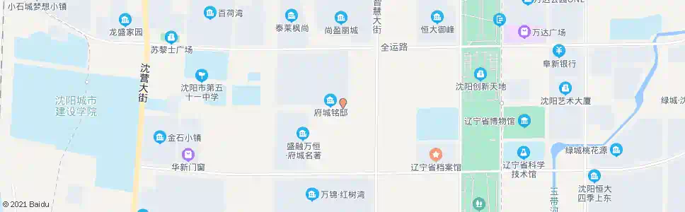 沈阳全运三路智慧大街_公交站地图_沈阳公交_妙搜公交查询2025