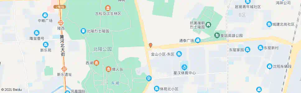 沈阳金山路陵北街_公交站地图_沈阳公交_妙搜公交查询2025
