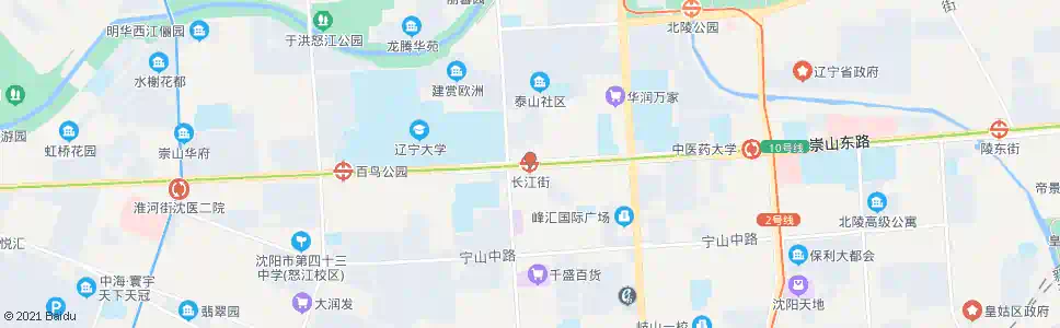 沈阳长江街_公交站地图_沈阳公交_妙搜公交查询2025