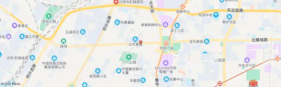 沈阳北三经街市府大路_公交站地图_沈阳公交_妙搜公交查询2025