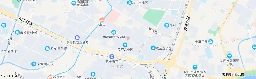 沈阳滑翔六小区_公交站地图_沈阳公交_妙搜公交查询2025