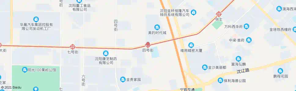 沈阳四号街站_公交站地图_沈阳公交_妙搜公交查询2025
