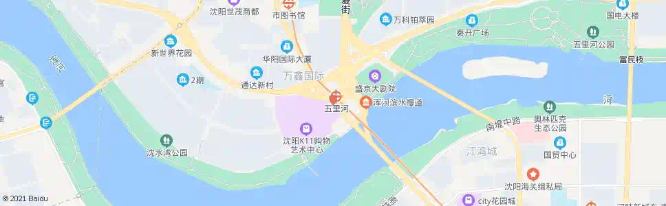 沈阳五里河公园西_公交站地图_沈阳公交_妙搜公交查询2025
