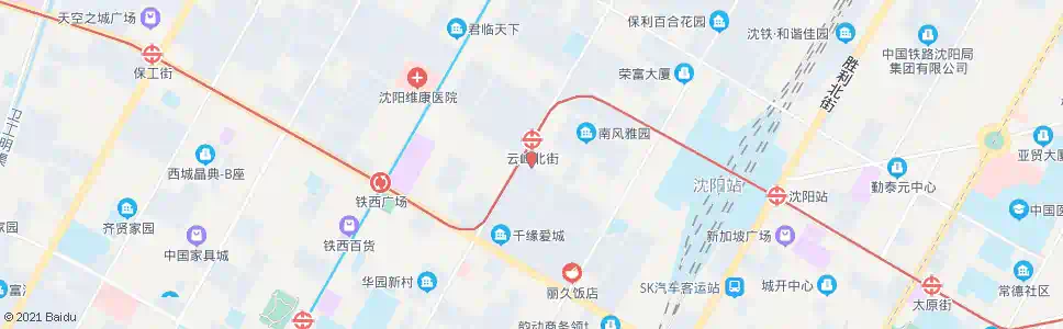 沈阳北四路云峰街_公交站地图_沈阳公交_妙搜公交查询2025