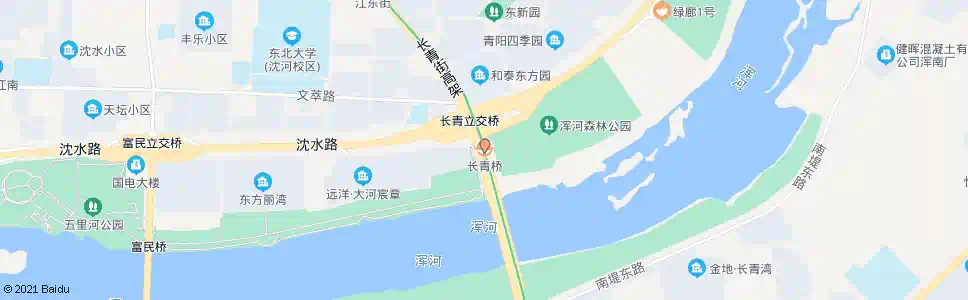 沈阳长青桥_公交站地图_沈阳公交_妙搜公交查询2025