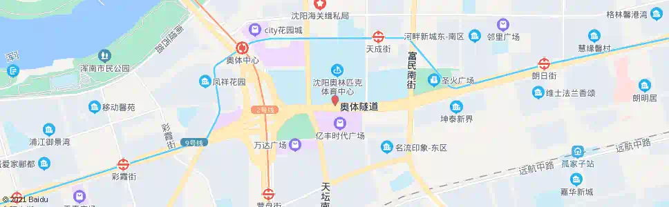 沈阳奥体中心南门_公交站地图_沈阳公交_妙搜公交查询2025