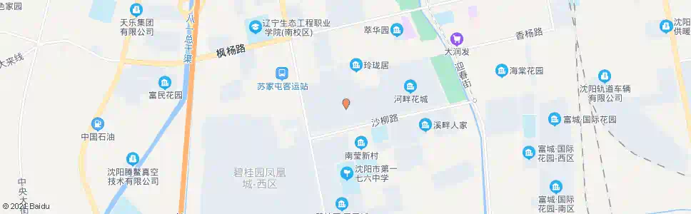 沈阳河畔花城二期西门_公交站地图_沈阳公交_妙搜公交查询2025