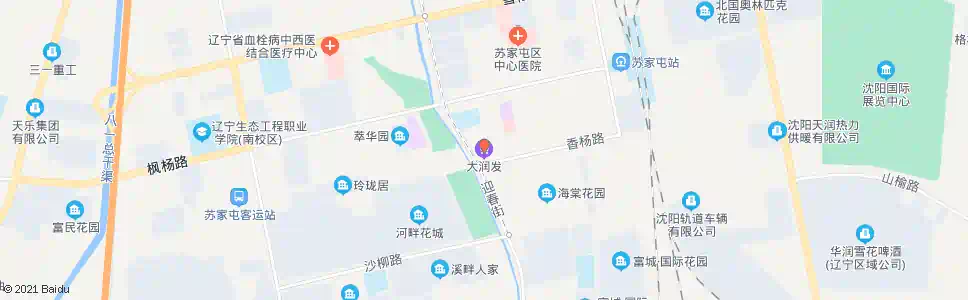 沈阳大润发苏家屯店_公交站地图_沈阳公交_妙搜公交查询2025