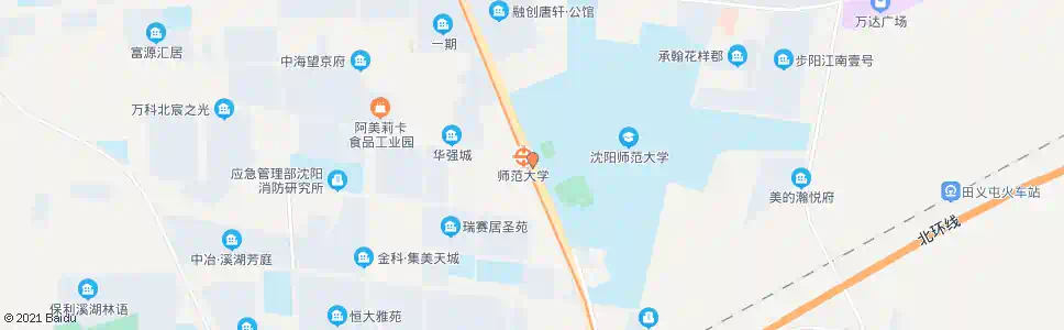 沈阳沈阳师范大学_公交站地图_沈阳公交_妙搜公交查询2025