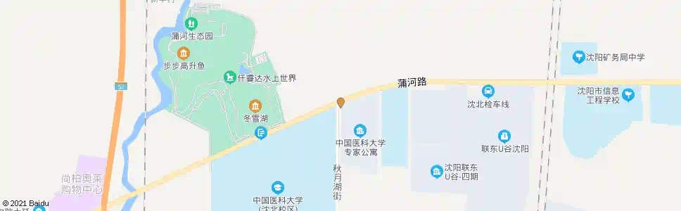 沈阳鸭绿江北街蒲河大道_公交站地图_沈阳公交_妙搜公交查询2025