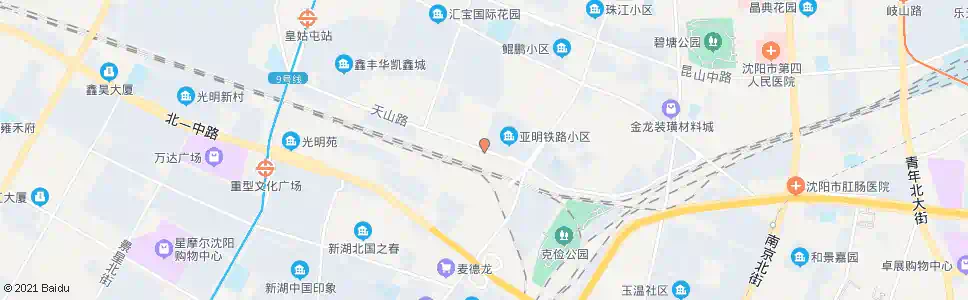 沈阳天山路新安江街_公交站地图_沈阳公交_妙搜公交查询2025