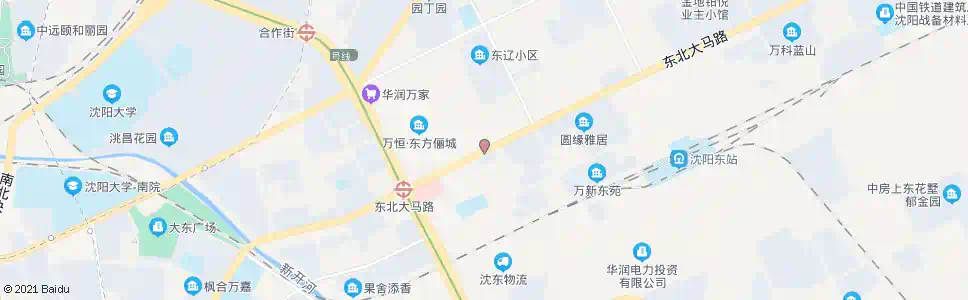 沈阳东北大马路新生二街_公交站地图_沈阳公交_妙搜公交查询2025