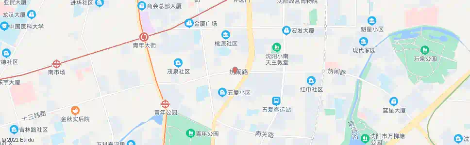 沈阳五爱西区北_公交站地图_沈阳公交_妙搜公交查询2025