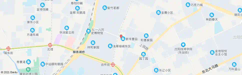 沈阳上园路合作街_公交站地图_沈阳公交_妙搜公交查询2025