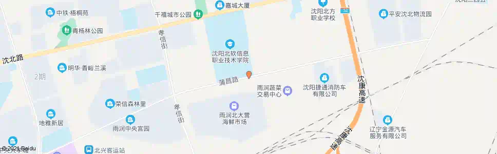 沈阳蒲昌路天乾湖街_公交站地图_沈阳公交_妙搜公交查询2025