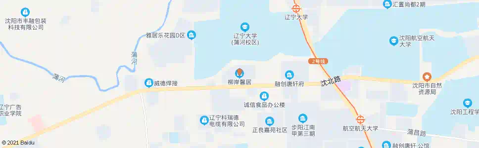 沈阳沈北路柳岸新居_公交站地图_沈阳公交_妙搜公交查询2025