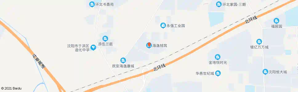 沈阳海逸铭筑_公交站地图_沈阳公交_妙搜公交查询2025