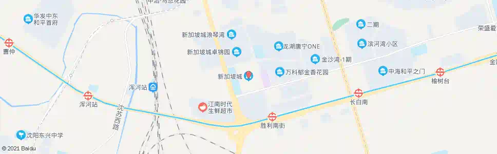沈阳胜利南街新加坡城_公交站地图_沈阳公交_妙搜公交查询2025