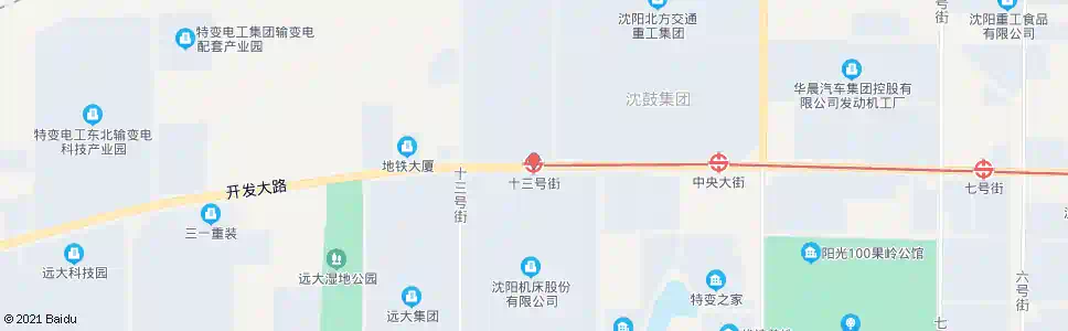 沈阳十三号街十三号路_公交站地图_沈阳公交_妙搜公交查询2025