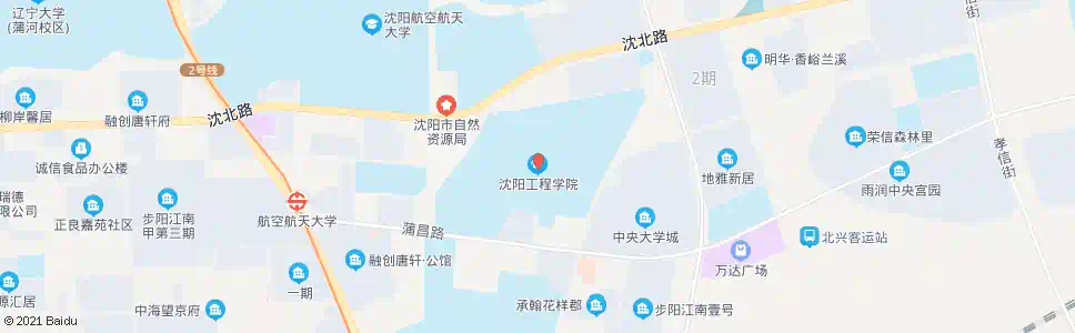 沈阳蒲昌路工程学院正门_公交站地图_沈阳公交_妙搜公交查询2025