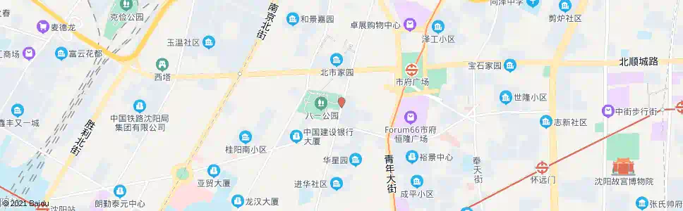 沈阳八一公园东_公交站地图_沈阳公交_妙搜公交查询2025
