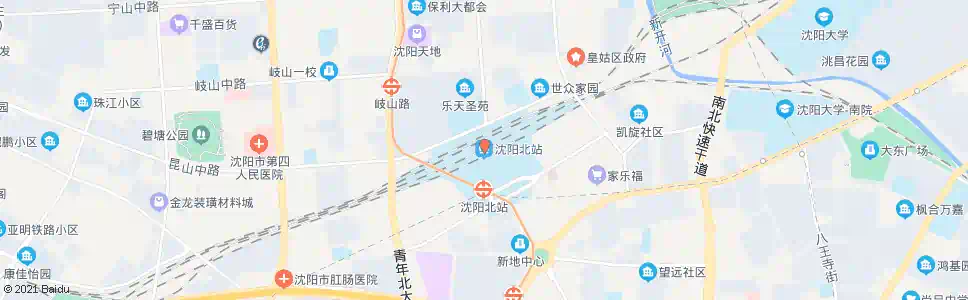 沈阳沈阳北站_公交站地图_沈阳公交_妙搜公交查询2025