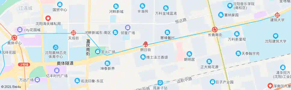 沈阳朗日街浑南大路_公交站地图_沈阳公交_妙搜公交查询2025