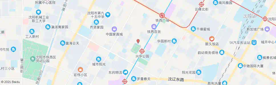 沈阳兴华公园北_公交站地图_沈阳公交_妙搜公交查询2025