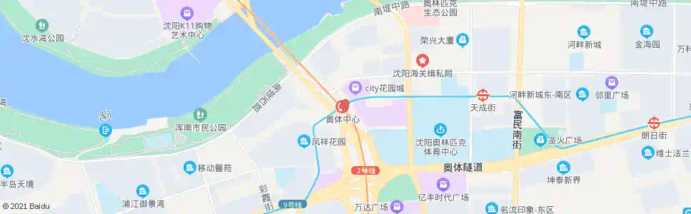 沈阳奥体中心公交枢纽_公交站地图_沈阳公交_妙搜公交查询2025