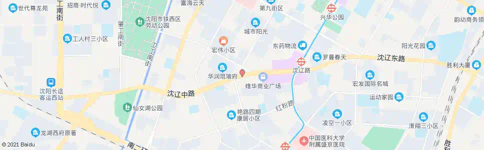 沈阳艳粉街_公交站地图_沈阳公交_妙搜公交查询2025