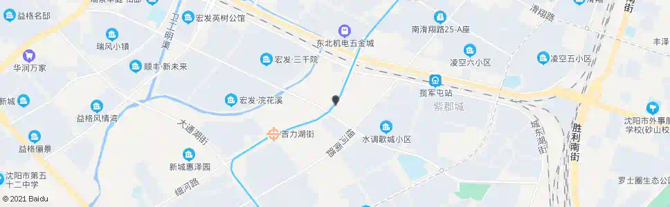 沈阳细河路吉力湖街_公交站地图_沈阳公交_妙搜公交查询2025
