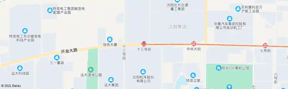 沈阳十三号街地铁站_公交站地图_沈阳公交_妙搜公交查询2025