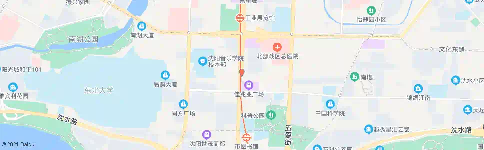 沈阳文化路立交桥南(彩电中心)_公交站地图_沈阳公交_妙搜公交查询2025