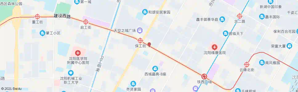 沈阳建设大路保工街_公交站地图_沈阳公交_妙搜公交查询2025