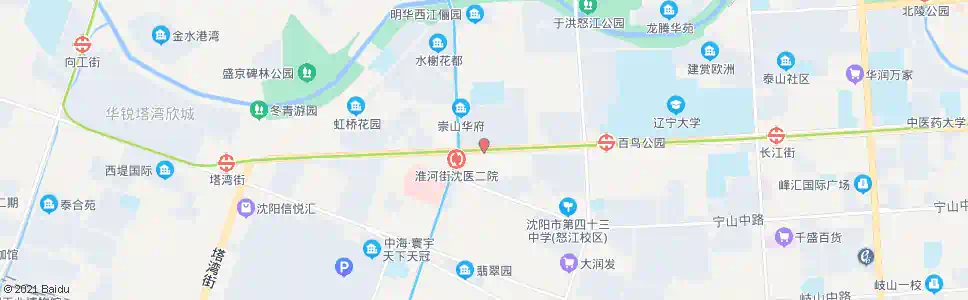 沈阳崇山路淮河街_公交站地图_沈阳公交_妙搜公交查询2025