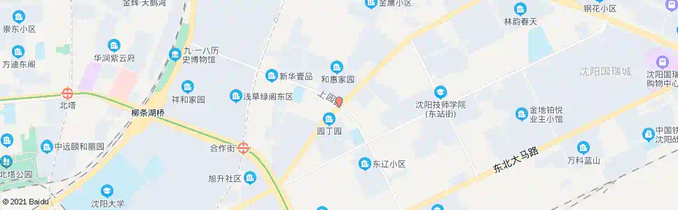 沈阳沈铁路上园路_公交站地图_沈阳公交_妙搜公交查询2025