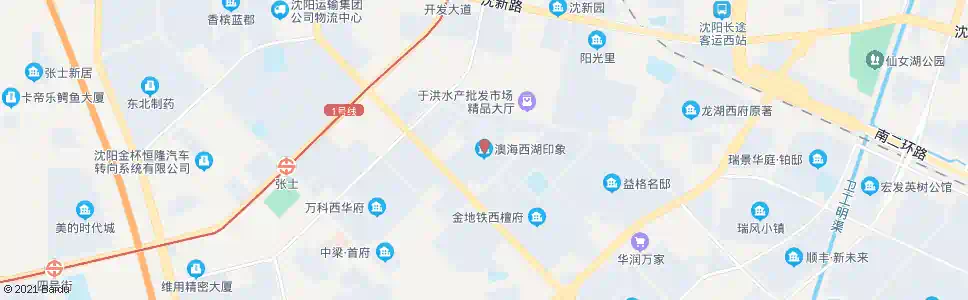 沈阳澳海西湖印象_公交站地图_沈阳公交_妙搜公交查询2025