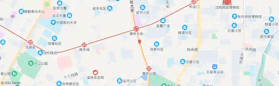 沈阳大西菜行东_公交站地图_沈阳公交_妙搜公交查询2025