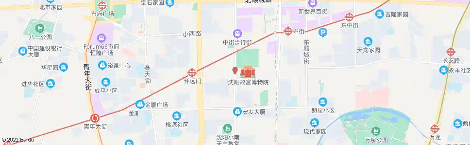 沈阳故宫西华门_公交站地图_沈阳公交_妙搜公交查询2025
