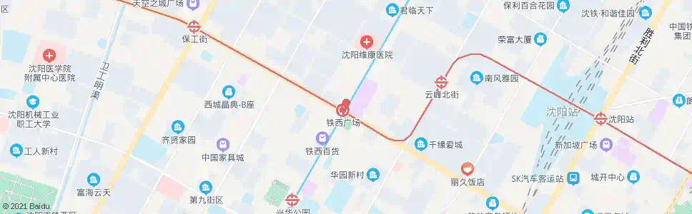 沈阳建设大路铁西广场_公交站地图_沈阳公交_妙搜公交查询2025