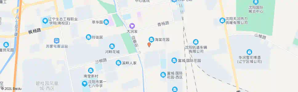 沈阳海棠花园西门_公交站地图_沈阳公交_妙搜公交查询2025