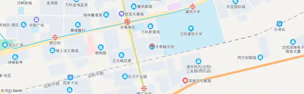沈阳天泰翰宇苑_公交站地图_沈阳公交_妙搜公交查询2025