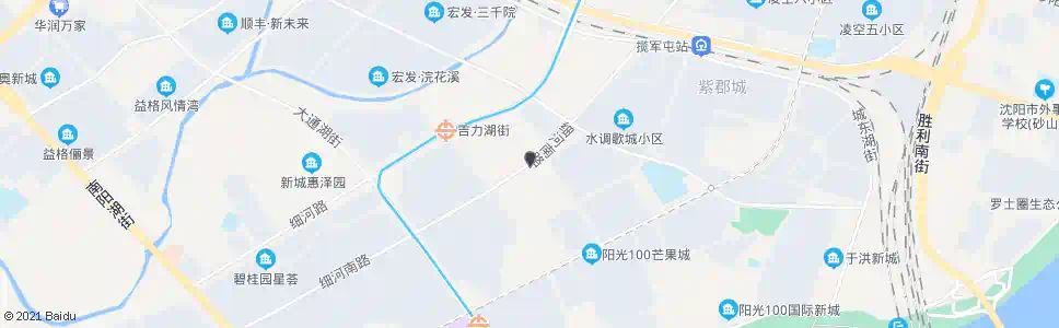 沈阳细河南路吉力湖二街_公交站地图_沈阳公交_妙搜公交查询2025