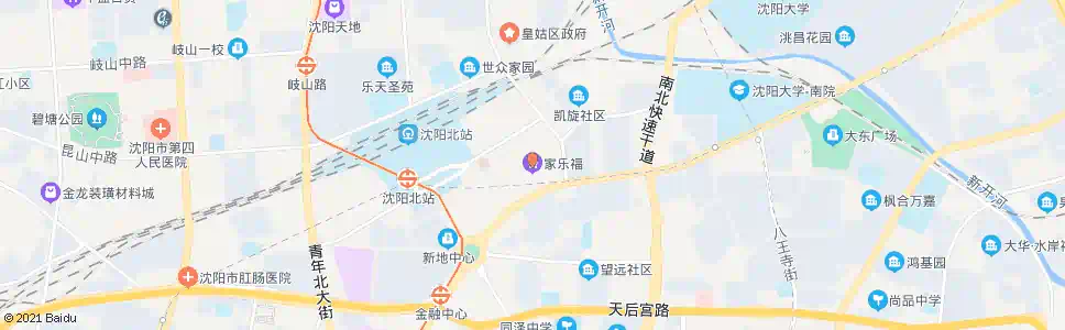 沈阳家乐福北站店_公交站地图_沈阳公交_妙搜公交查询2025