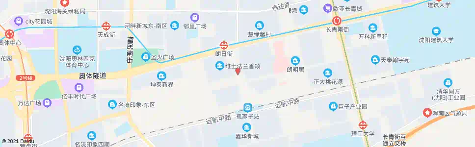 沈阳朗日街银卡东路_公交站地图_沈阳公交_妙搜公交查询2025
