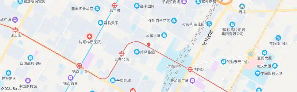 沈阳小北三路兴工街_公交站地图_沈阳公交_妙搜公交查询2025