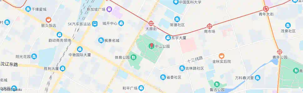 沈阳中山公园_公交站地图_沈阳公交_妙搜公交查询2025