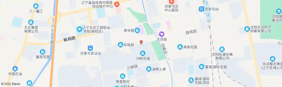 沈阳河畔花城北门_公交站地图_沈阳公交_妙搜公交查询2025