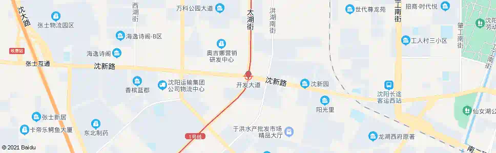 沈阳开发大道地铁站_公交站地图_沈阳公交_妙搜公交查询2025